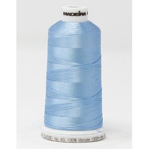 Madeira Classic Rayon 40, #1132 CLEAR BLUE 1000m Embroidery Thread