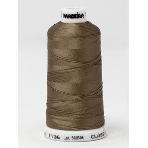 Madeira Classic Rayon 40, #1136 DARK TAUPE 1000m Embroidery Thread
