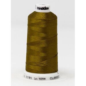 Madeira Classic Rayon 40, #1191 PEA SOUP 1000m Embroidery Thread