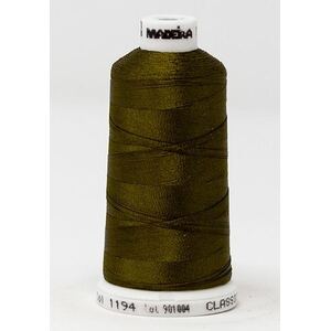 Madeira Classic Rayon 40, #1194 DARK OLIVE 1000m Embroidery Thread