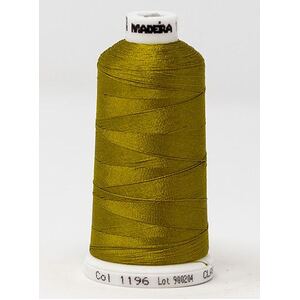 Madeira Classic Rayon 40, #1196 MEDIUM CAMO GREEN 1000m Embroidery Thread