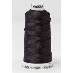 Madeira Classic Rayon 40, #1239 CHARCOAL 1000m Embroidery Thread
