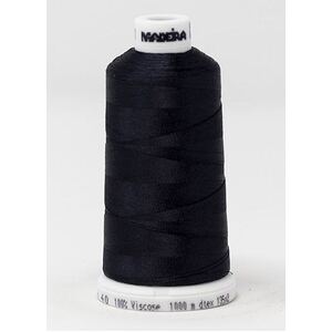 Madeira Classic Rayon 40, #1241 OBSIDIAN 1000m Embroidery Thread