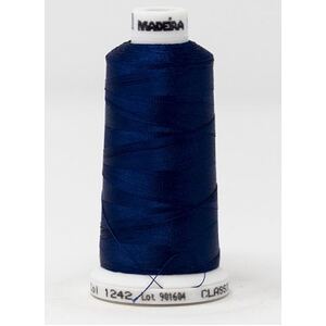 Madeira Classic Rayon 40, #1242 DARK DENIM 1000m Embroidery Thread
