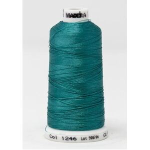 Madeira Classic Rayon 40, #1246 TEAL GREEN 1000m Embroidery Thread