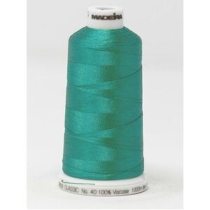 Madeira Classic Rayon 40, #1247 BOTTLE GREEN 1000m Embroidery Thread