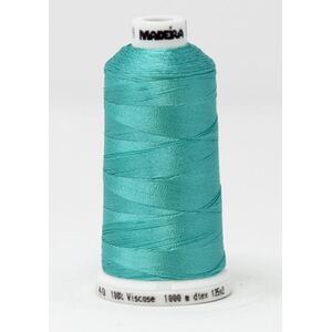 Madeira Classic Rayon 40, #1299 GREEN TURQUOISE 1000m Embroidery Thread