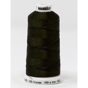 Madeira Classic Rayon 40, #1357 DARK CAMO GREEN 1000m Embroidery Thread