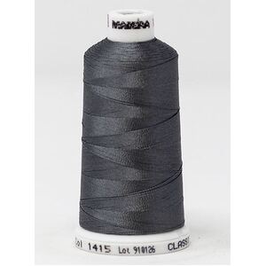 Madeira Classic Rayon 40, #1415 BATTLESHIP GRAY 1000m Embroidery Thread