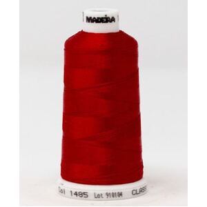Madeira Classic Rayon 40, #1485 ELECTRIC RED 1000m Embroidery Thread