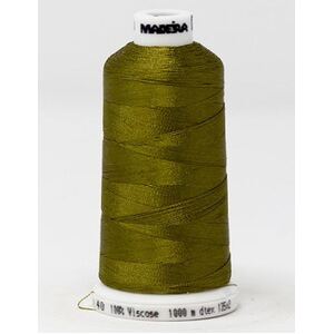 Madeira Classic Rayon 40, #1494 OLIVE GREEN 1000m Embroidery Thread