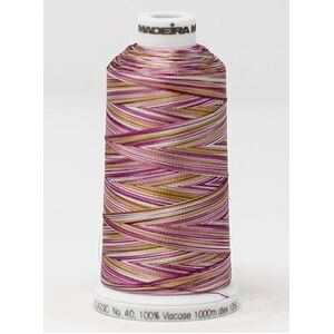 Madeira Classic Rayon 40, #2004 PINK ASTRO 1000m Variegated Embroidery Thread