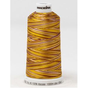 Madeira Classic Rayon 40, #2008 ORANGE ASTRO 1000m Variegated Embroidery Thread