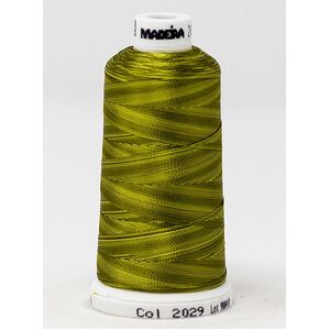 Madeira Classic Rayon 40, #2029 LIGHT GREEN OMBRE 1000m Variegated Embroidery Thread