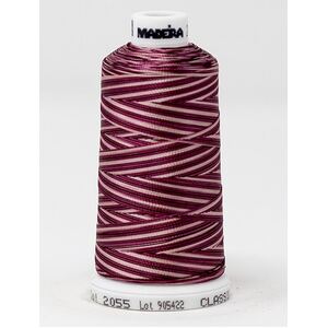 Madeira Classic Rayon 40, #2055 DARK PINK OMBRE 1000m Variegated Embroidery Thread