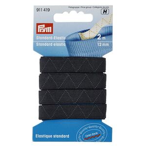 Standard Elastic 12mm Black x 2m by Prym