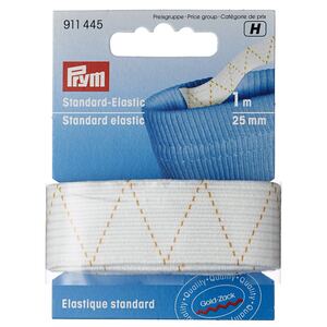 Standard Elastic, 25mm x 1m White Braided by Prym