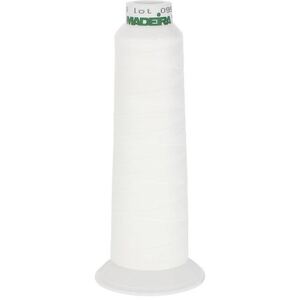 Madeira AeroQuilt Thread, 3,000yds, 100% Polyester #8010 WHITE