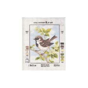 Brown Wren Tapestry Design Printed On Canvas #3315