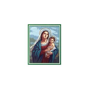 Mary &amp; Baby Jesus Tapestry Design Printed On Canvas #10387