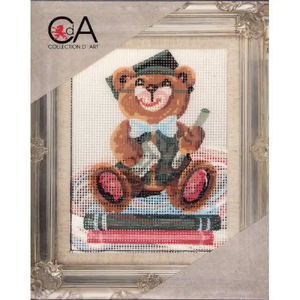 Collection D' Art Tapestry Kit, GRADUATE TEDDY BEAR, 14cm x 18cm