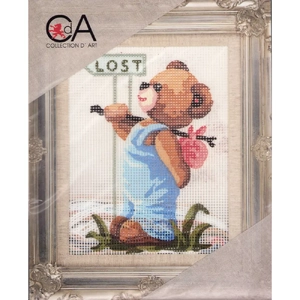 Collection D' Art Tapestry Kit, LOST TEDDY BEAR, 14cm x 18cm