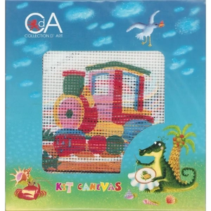Collection D' Art Tapestry Kit, TRAIN, 15cm x 15cm