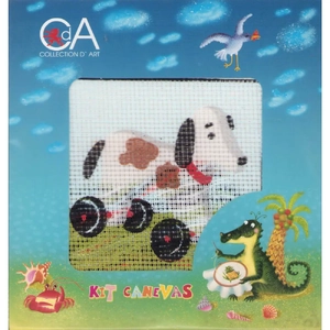 Collection D' Art Tapestry Kit, DOG SKATE, 15cm x 15cm