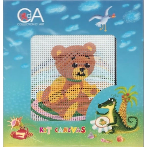 Collection D' Art Tapestry Kit, TEDDY BEAR, 15cm x 15cm