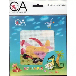 Collection D' Art Tapestry Kit, Landed Plane, 15cm x 15cm