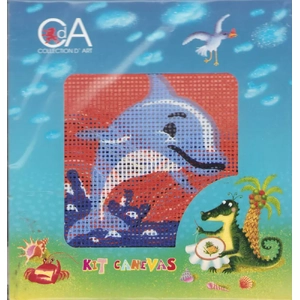 Collection D' Art Tapestry Kit, WHALE, 15cm x 15cm