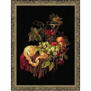 CLASSIC FRUIT, Counted Cross Stitch Kit, 24cm x 30cm on 16ct Evenweave Fabric