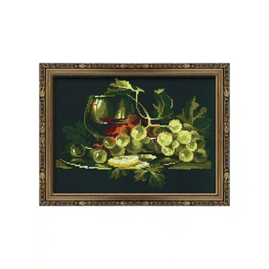 Classic Wine, Counted Cross Stitch Kit, 40cm x 30cm on 10ct Evenweave Fabric