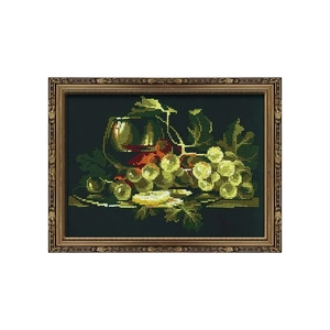 Classic Wine, Counted Cross Stitch Kit, 40cm x 30cm on 10ct Evenweave Fabric