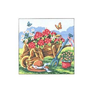 Flower Cart Tapestry Design Printed On Canvas #S2020.02