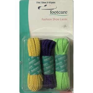 Footcare Fashoin Shoe Laces 3 Pack 120cms