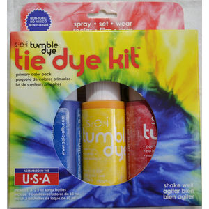 Tumble Dye Craft & Fabric Tie Dye Kit, Primary Colour Pack, Makes Up To 12 Shirts