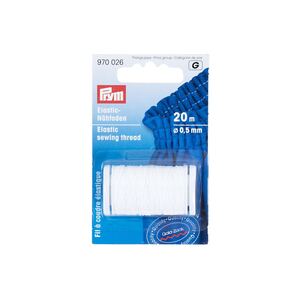 Elastic Sewing Thread 0.,5mm White, 20m Spool by Prym