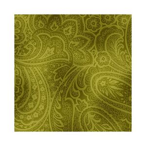 Radiant Paisley Green, 112cm Wide Cotton Fabric