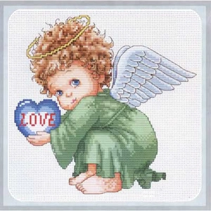 Love Angel 2, Counted Cross Stitch Kit, 29cm x 29cm