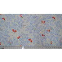 Cotton Fabric Per Metre, 110cm Wide, 9794.02, Butterflies BLUE