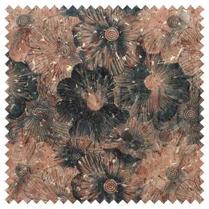 CORK Fabric, 18&quot; x 15&quot; Prepack, For Bags, Purses, Black White Floral #1003