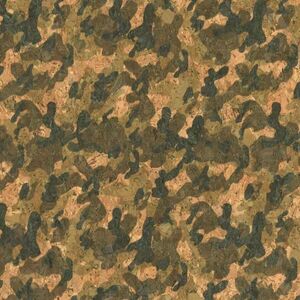 CORK Fabric, 18&quot; x 15&quot; Prepack, For Bags, Purses, etc, Trend Camo Print #BPC1022