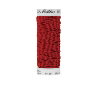 Mettler #0504 RED 10m ELASTIC Thread, Ideal for Smocking