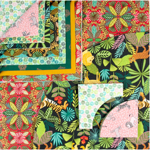 Jungle Fever - Drunkards Path 12&quot; Pre-Cuts by Matilda&#39;s Own, Quilt Kit