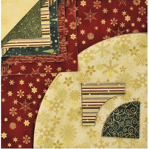 Red/Green Christmas - Drunkards Path 12&quot; Pre-Cuts by Matilda&#39;s Own, Quilt Kit
