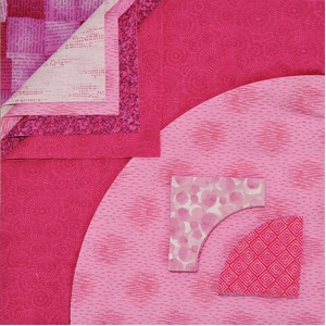 All Pink - Drunkards Path 12&quot; Pre-Cuts by Matilda&#39;s Own, Quilt Kit
