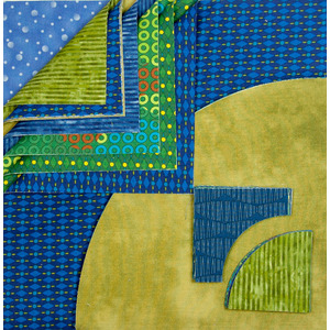 Green/Blue - Drunkards Path 12&quot; Pre-Cuts by Matilda&#39;s Own, Quilt Kit