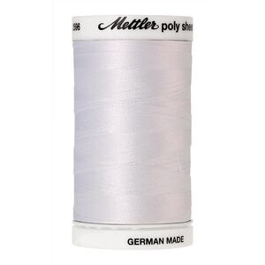 Mettler Poly Sheen #0015 WHITE 800m Trilobal Polyester Thread