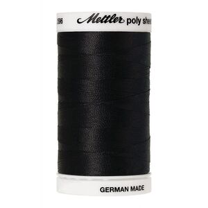 Mettler Poly Sheen #0020 BLACK 800m Trilobal Polyester Thread